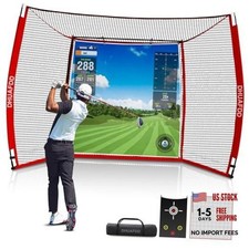 Golf Simulator Cage - 10 x 8 FT Additional Sturdy Top Frame Design