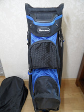NEW Taylormade Golf Cart Bag 15-Way Divider. Navy & Black with Rain Hood & Strap