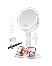 Makeup Mirror with Lights, 30X Magnifying  Height Adjustable, Lighted Magnif...
