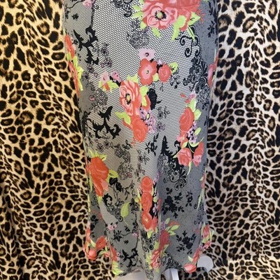 Fred David floral skirt with faux lace detailing Size: M #fairycore #goth