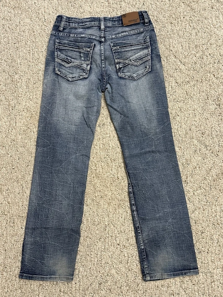Pantalones de mezclilla Flypaper para niños talla 14 cintura recta ajustable Foto 2 de 4