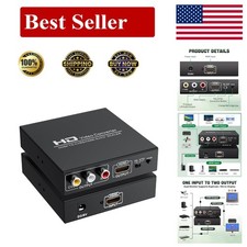 Compact HDMI to AV Adapter - Seamless Video Audio Conversion, Plug Play