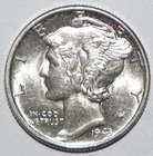 1943 Mercury Dime CHOICE BU (C244)