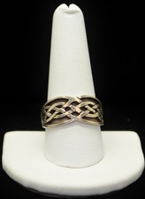 Sterling Silver Braided Knots Design Band Ring SZ 10.5 FME963