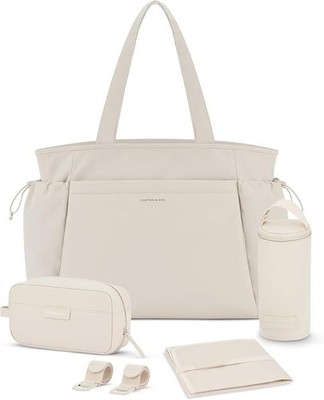 Kapten & Son Shopper Hellvi Diaper Set 25L Wickeltasche Sandstein & Zubehör Neu