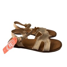 Wonder Nation Beige and Brown Sandals Girl Youth Size 6 New Adjustable
