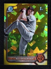 2022 Bowman Chrome Draft Sapphire Edition Yellow 3/99 William Kempner 1j7t