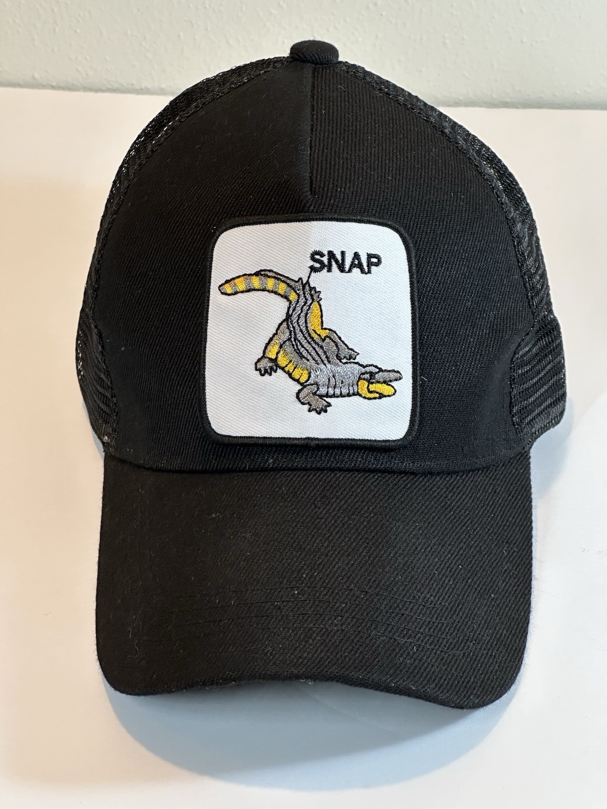 Adjustable Snapback Hat Black Alligator Animal Gr… - image 1