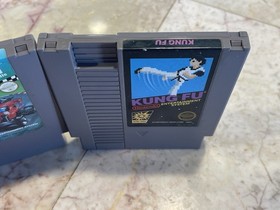 Lot Of 3 Nintendo NES Games: Kung Fu, RC Pro-Am, TC Surf Designs Wood Water Rage