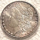 1886 P Morgan gorgeous BU coin very nice & bright free ship Sigma test genuine+