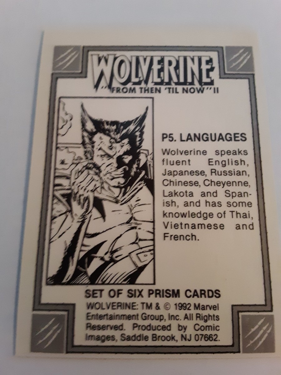 1992 Wolverine From Then Til Now II prism P5 Languages | eBay