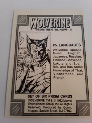 1992 Wolverine From Then Til Now II prism P5 Languages | eBay