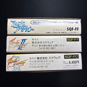 Final Fantasy I II III Famicom NES Set 3 Games Japan Nintendo Complete