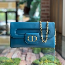 CHRISTIAN DIOR DiorDouble Medium Blue Smooth ...