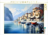 Calvendo Puzzle Winter Lake | 1000 Pieces, Finished Size 25.2 × 18.9 In (64 × 48