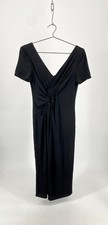 * VERSACE DRESS SIZE 42 S 36 THE LITTLE BLACK V NECK SLEEVES