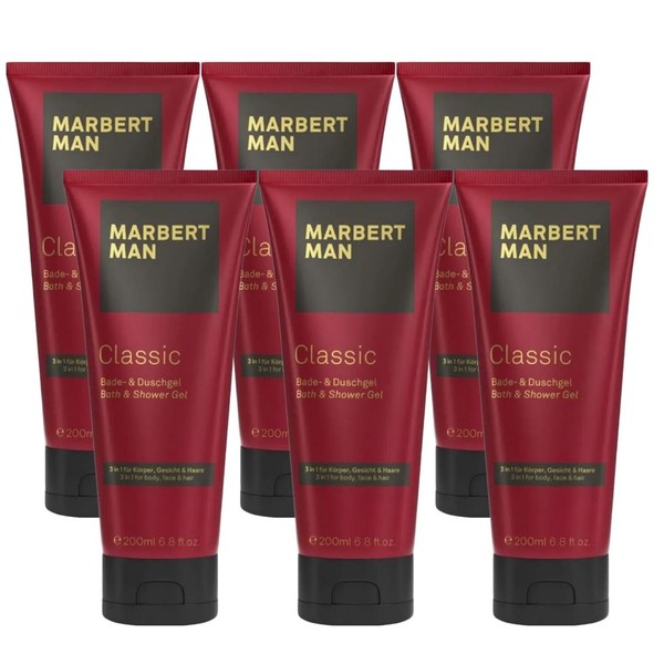 Marbert Man Classic 6 X 200 Ml Bath & Showergel Bade- Und Duschgel Set-image