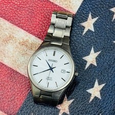 SEIKO Solar Titanium V157-0BB0 Analog Watch Gray Men's Japan
