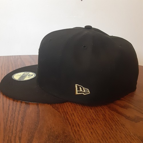 Miami Marlins MLB Hat 7 7/8 Tiger Claw 59fifty Black Gold Cap EUC - Picture 4 of 9