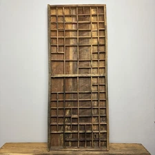 Vintage Wooden Printers Tray - Rustic Wooden Salvage - Wall Decor - #12