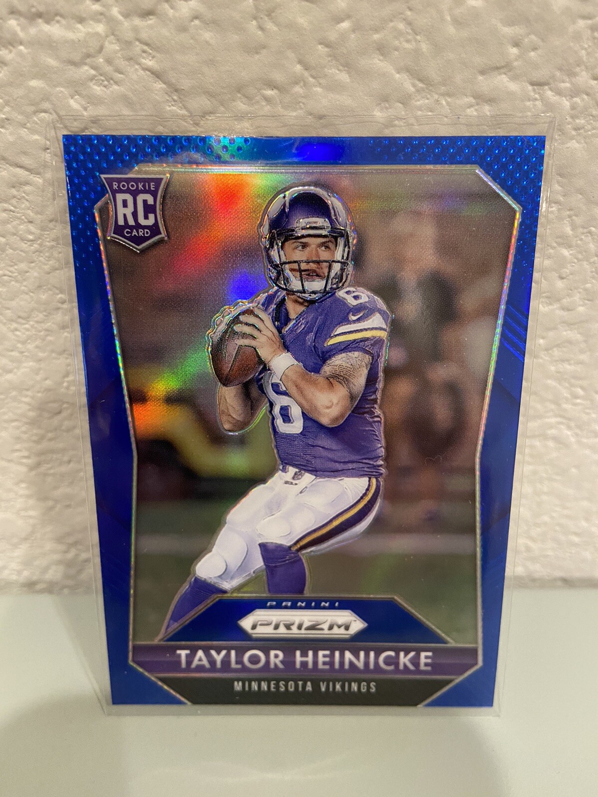 2015 Panini Prizm Taylor Heinicke RC BLUE REFRACTOR WASHINGTON QB Rookie Card