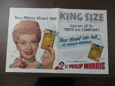 1953 Philip Morris 2 Full Page Color Magazine AD Lucille Ball