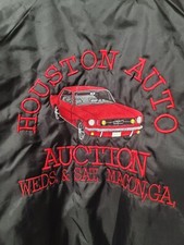 Hartwell Sports Nylon Jacket XXL Mustang Houston Embroidered Back - Made In USA