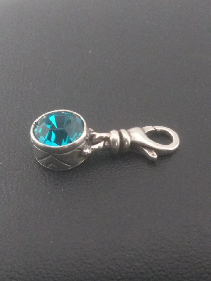 Dije SILPADA 925 Plata de Ley Swarovski Aguamarina Cristal Azul Foto 3 de 4