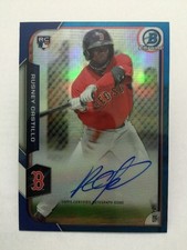 Rusney Castillo AUTO #061/150 BLUE Chrome Refractor 2015 Bowman Baseball Rookie