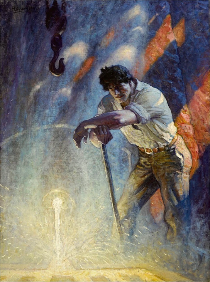 N.C. Wyeth Slag Was a Figure for Sculptors 1918 impresión industrial Foto 2 de 2