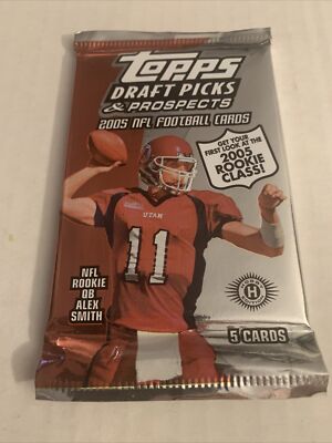 2005 Topps DRAFT PICKS & PROSPECTS Football Sealed HOBBY Pack RODGERS RC?