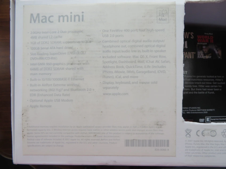 Apple Mac Mini 2.0GHz: Super Drive MB110B/A - Image 3 of 4