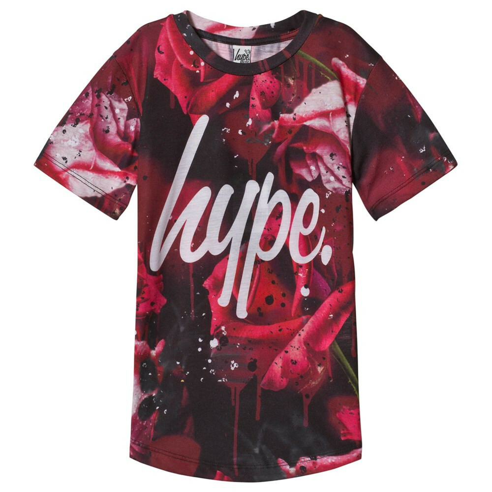 Hype Kids T-shirt Red and Black Rose Fade T-Shirt | eBay