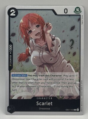 ワンピースカード　スカーレット EB01-042 PSA10 Scarlet EB01-042 One Piece Card Game TCG Memorial Collection Holo