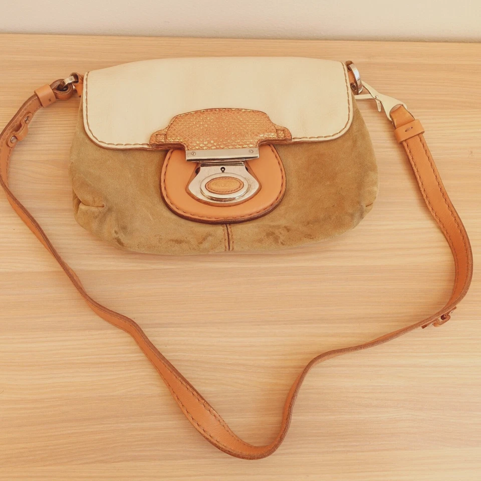 Tods Bag Women Leather Crossbody Shoulder Sling Brown Saddle Luxury Tan $1,500 - Image 2 of 4
