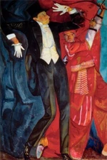 Double Portrait 1919 – Boris Grigoriev Russian Expressionist Modernist Art Print