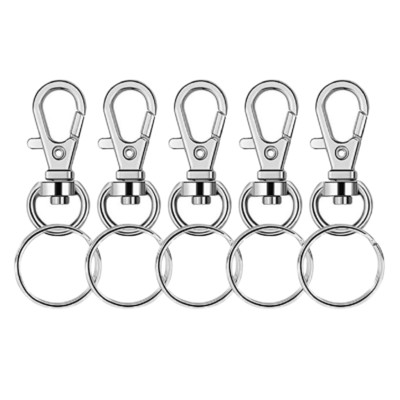 25 Stck. Basic Karabiner Drehverschlüsse Spaltringe für Schlüsselanhänger Schmuck