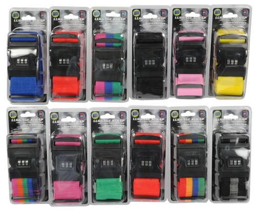 Cinghie Per Bagagli Approvate TSA – Set Da 2, Colori Arancione E Verde, Regolabili, Lunghe 183 Cm - 2