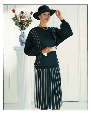 pleated skirt knitting pattern