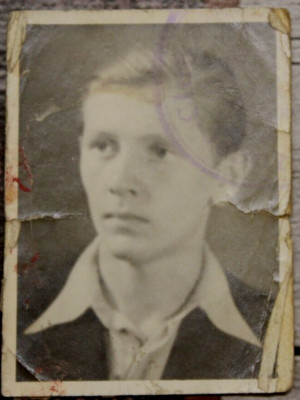 Photo Hamburg 1949 Young Man Boy Portrait Y25