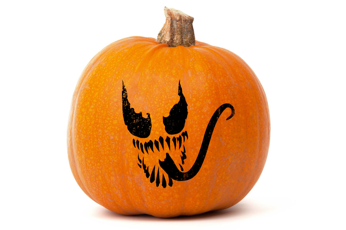 Venom Pumpkin Stencil