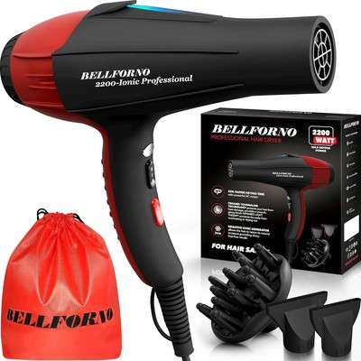 Salon Hair Dryer, 2200 Watt Powerful AC Motor Ceramic Tourmaline Ion Blow Dryer