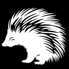 Porcupine Two Pack Vinyl Decal Car Truck Windows Laptop Tablet Notebook Tumble