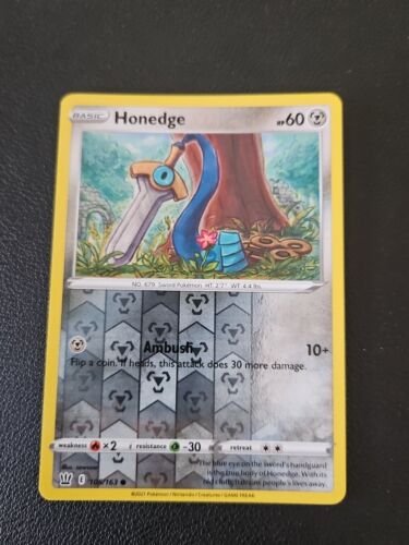 Honedge 105/163 Pokemon Card SWSH Battle Styles Reverse HOLO FOIL - Picture 1 of 1