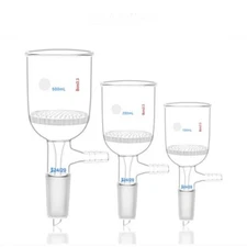 Buchner Suction Laboratory porous funnel filter Lab 30-500ml glassware Chemistry