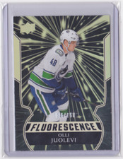 2020-21 UD SERIES 2 FLUORESCENCE GOLD PARALLEL 26/150 OLLI JUOLEVI #F-38 CANUCKS