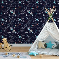 10M Vlies Tapeten Rollen Kinderzimmer Kosmos Sterne Planeten Monde Xxl 3751
