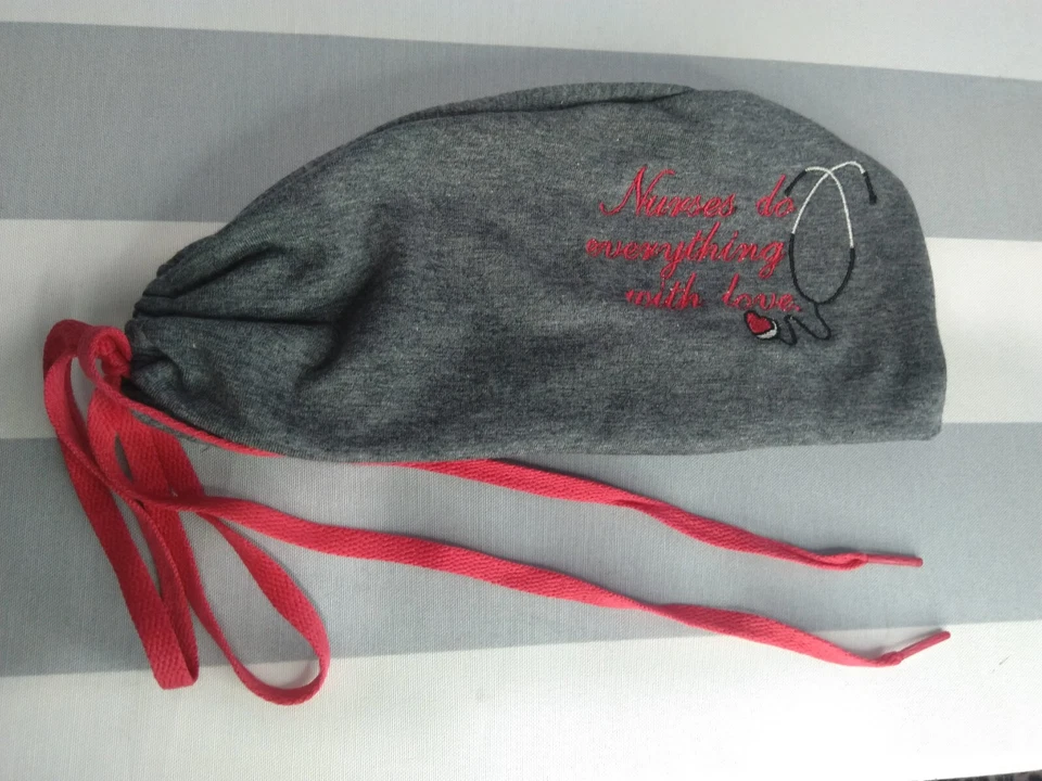 STRETCH NURSE SCRUB Cap for  Cat Lovers Surgery Cap Gift for Nurses Hair cover - Image 4 of 4