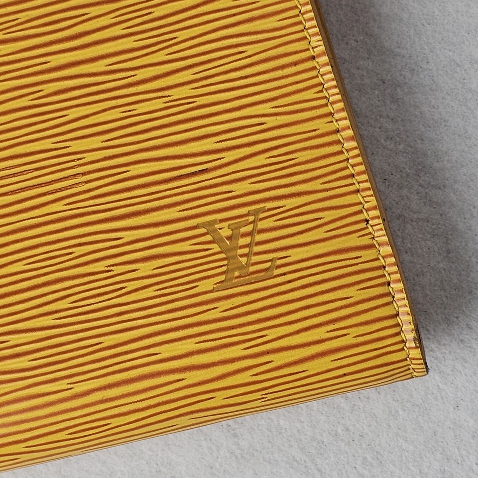 Vintage Louis Vuitton Epi Pochette Accessories Pouch Yellow Handbag. eBay