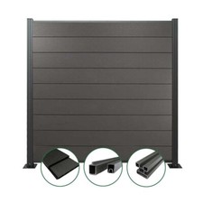 Komplettset WPC Zaun Sichtschutz Steckzaun an...